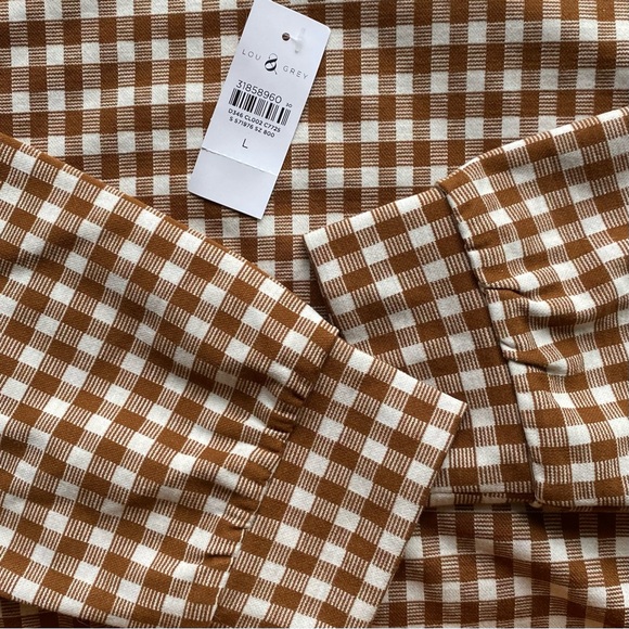 LOU AND GREY BIRDSEYE GINGHAM PONTE SWEATSHIRT SIZE LARGE - Picture 2 of 11